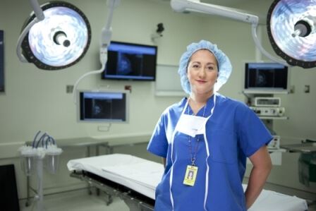 doctor with surgery technology